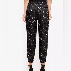 Mango Black and White Speckled Pleated Joggers Size XS